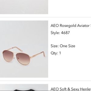 AEO Rose Gold Aviators